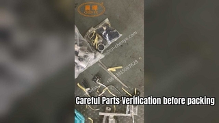 Vérification minutieuse des pièces avant l'emballage et l'expédition de la machine à tricoter chaîne