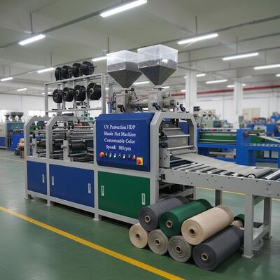 Machine de fabrication de filet d'ombrage en HDPE avec protection UV, couleur personnalisable et vitesse de 200-450 tr/min