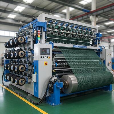 Machine de fabrication de filets d'ombrage à haute vitesse de 200 à 450 tr/min avec une largeur de travail de 135 à 260 pouces et une jauge E3-E18 pour la production de mailles de protection