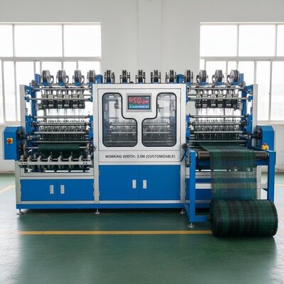 Machine de fabrication de filet d'ombrage à protection UV avec largeur de travail personnalisable et haute vitesse (200-450 tr/min)